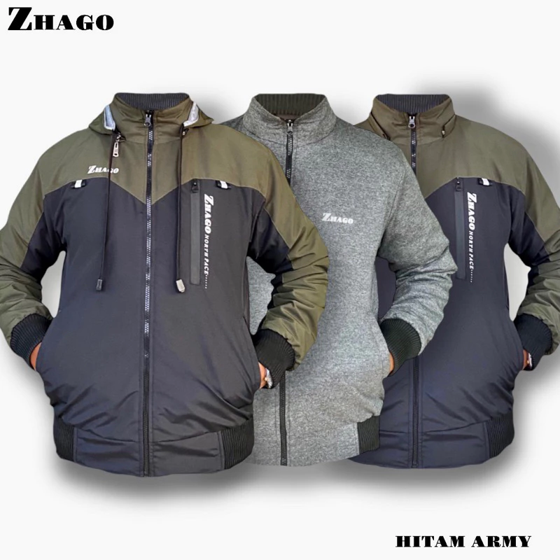 Jaket Taslant JN Bolak-Balik Cowok Cewek Tahan Air dan Angin Waterproof Ukuran M-3XL Zipper - Motor, Casual