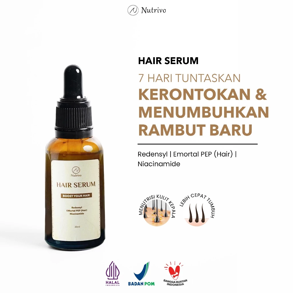 Nutrivo Hair Serum Penumbuh Rambut Rontok Original